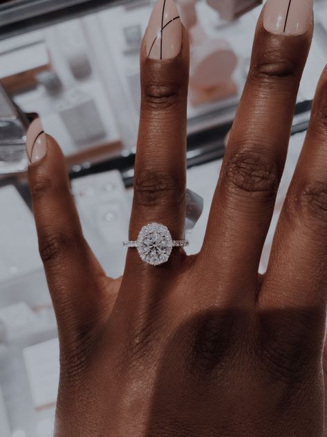 Wedding Rings For Wlw, Married Couple Rings Aesthetic, Engagement Rings Dark Skin, Wedding Rings Black Women, Engagement Rings Black Women Hand, Iris Kane, Dreamy Rings, Classy Engagement Ring, Dreamland Billionaires