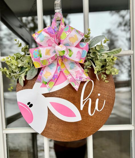 Easter Door Decor | Easter Door Hanger| Spring Front Door Wreath | Spring Door Decor | Easter Bunny | Summer Door Hanger | Porch Decor Easter Door Decor, Bunny Door Hanger, Easter Gathering, Easter Door Hanger, Spring Front Door Wreaths, Easter Door, Summer Door Hanger, Spring Door Wreaths, Easter Season