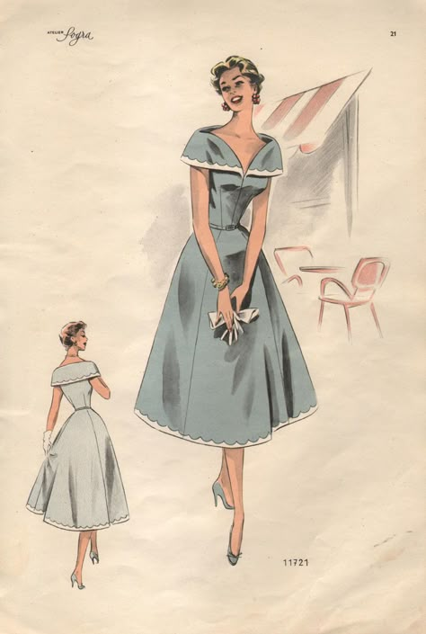 1950s Fashion Sketches, 19502 Fashion, 1950s Fashion Plates, 1959s Fashion, 1950s Womens Fashion, 1950 Fashion Women, 60s Vintage Fashion, Vintage Fashion Sketches, Vintage Clothes Patterns