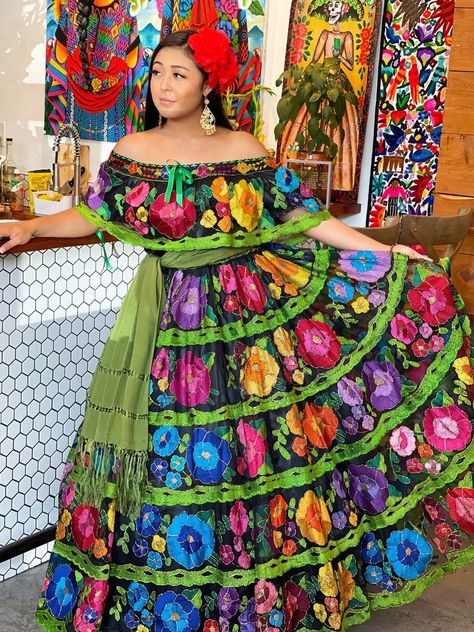 Quince Dress Pink, Chiapas Dress, Prom Dress Pretty, Mexico Outfit Ideas, Royal Blue Ball Gown, Pink Quinceanera Dress, Folklorico Dresses, Ball Gown Black, Quince Dresses Champagne