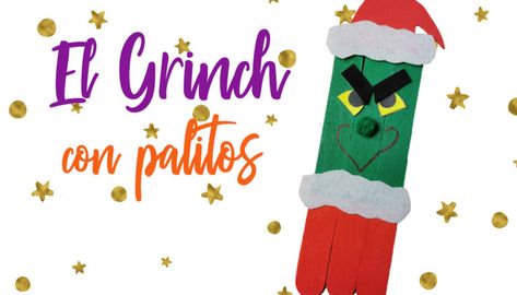 Manualidad El Grinch con palitos de helado [Plantilla gratis] Ideas Navidad, Elf On The Shelf, Grinch, Ronald Mcdonald, Christmas Stockings, Elf, Holiday Decor, Christmas, Home Decor