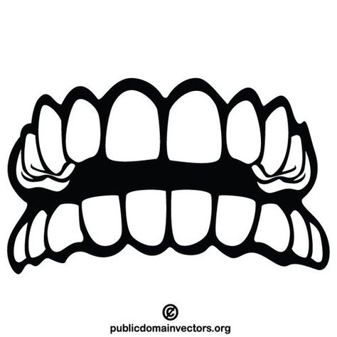 Human teeth | 		Public domain vectors Cartoon Teeth, Teeth Vector, Teeth Logo, Tooth Cartoon, Grillz Teeth, Logo Black And White, Human Teeth, Flat Sketches, Free Clipart