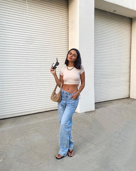 #chicaf #summerootd #outfitideas #summervibes Michelle Infusino, Ootd Summer, August 12, Low Rise Jeans, I Said, Ripped Jean, Drake, 6 Months, Low Rise