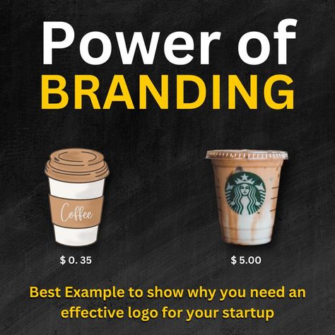 The branding of Starbucks is so powerful and effective that it compels its customers to pay $5 for something that they could buy at a very cheap price outside locally.
PS : you must hire a professional logo designer for your startup 
#branding #starbucks
#starbuckscoffee #coffee #starbucksindia #logo #logodesigner #logodesigns #brand #logobranding #logos #logoinspirations #logotype #logoinspiration #logomaker #brandidentity #branddesign #branddesigner Starbucks Branding, Startup Branding, Logo Designer, Social Media Design Graphics, Starbucks Coffee, Professional Logo, Logo Maker, Social Media Design, Logo Inspiration