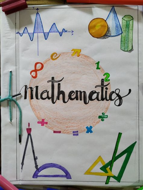 Holiday Hw Cover Page, Holiday Homework Page Decoration, Maths Coverpage Ideas, Borders For Holiday Homework, Math Notebook Cover Ideas Aesthetic, Physics Holiday Homework Cover Page, Holiday Homework Notebook Decoration Ideas, Project File Cover Ideas School Maths, Maths Project Ideas Cover Page