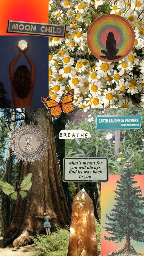 #nature #hippievibes Earthy Vibes Aesthetic Wallpaper, Nature Collage Aesthetic, Mother Nature Wallpaper, Haley Aesthetic, Granola Girl Phone Wallpaper, Earth Girl Aesthetic Wallpaper, Granola Collage Wallpaper, Goth Wallpapers, 2025 Wallpaper