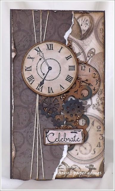 Margyz Paper Games: Cogs and Clocks - A Man Card Male Card Ideas, Cards For Men Handmade, Steampunk Cards, Vintage Cards Handmade, Clock Card, Handmade Greeting Card Designs, Cards For Men, Man Card, Mens Cards