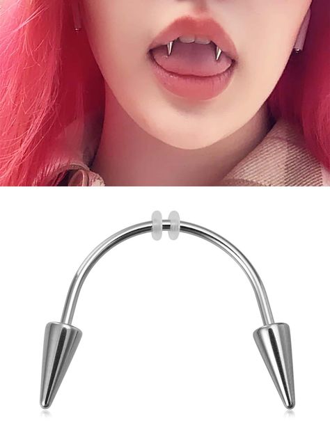 Piercing Lengua Horizontal, Emo Piercings, Lip Piercing Ring, Lip Piercing Jewelry, Cute Nose Piercings, Lip Rings, Belly Piercing Jewelry, Dental Braces, Nose Piercings