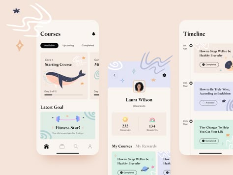 Mindfulness App Design, Creative App Design, Language App, To Do App, Ux Design Principles, Mindfulness App, Calm App, App Design Layout, Wellness Apps