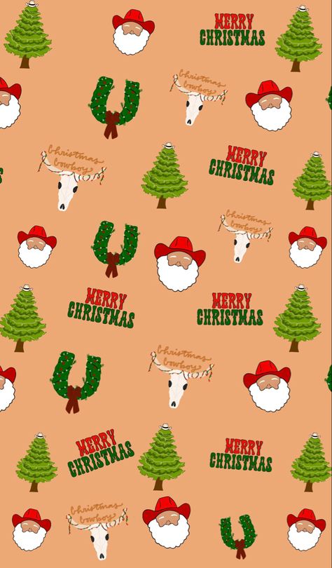 Country Christmas Aesthetic Wallpaper, Christmas Cows Wallpaper, Christmas Country Wallpaper, Western Christmas Wallpaper Iphone, Western Thanksgiving Wallpaper, Christmas Western Wallpaper, Western Christmas Aesthetic, Cowboy Christmas Wallpaper, Western Christmas Background