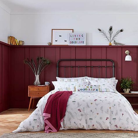 Burgundy Bedroom Decor, Burgundy Bedroom, Joules Bedding, Contemporary Duvet Covers, King Duvet Cover Sets, King Size Duvet, White Duvet Covers, White Duvet, Single Duvet Cover