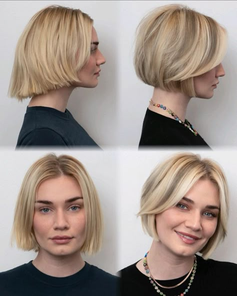 Short Bob with Long Curtain Bangs Pixie Bob Curtain Bangs, Blonde Medium Bob With Curtain Bangs, Bob With Curtain Fringe Bangs, Short Bob With Long Curtain Bangs, Short Hair With Bangs Bob, Chin Length Hair Back View, Center Part Bob With Curtain Bangs, One Length Bob With Curtain Bangs, Chin Bob Curtain Bangs