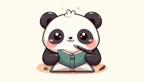 A cartoon illustration of panda reading a book | Premium AI-generated vector Panda Cute, Kawaii Illustration, Logo Psd, Free Business Card Mockup, Reading A Book, Poster Maker, Business Card Maker, Flyer Maker, Card Banner