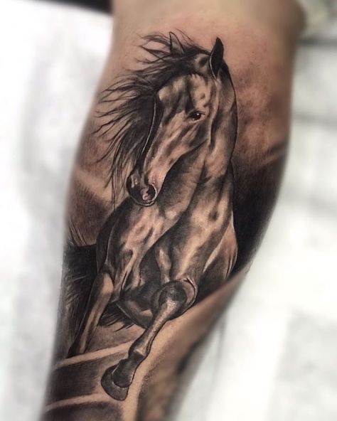 Arabian Horse Tattoo, Pegasus Tattoo, Horse Tattoos, Horse Tattoo Design, Cowgirl Tattoos, Super Tattoo, Western Tattoos, Horse Tattoo, Leg Tattoo