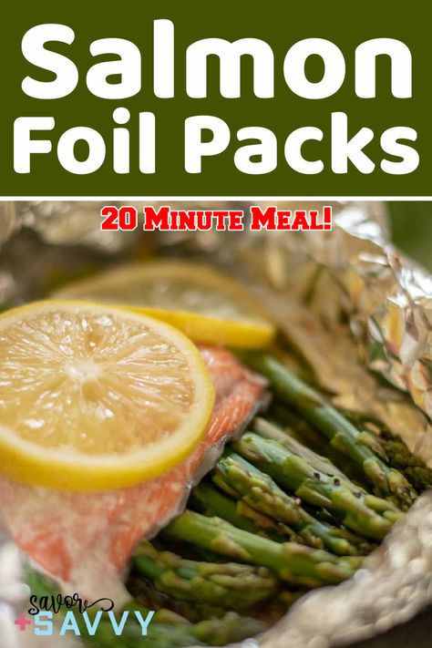 Oven Baked Salmon In Foil, Salmon Asparagus Foil, Meals Salmon, Recipe With Asparagus, Camping Recipes Dinner, Tin Foil Meals, Baked Salmon In Foil, Foil Meals, Salmon In Foil Recipes