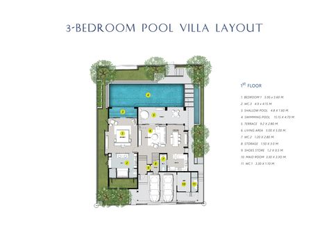 Pool Villa Plan, Beach Villa Floor Plan, Villa Resort Design Plan, Luxury Beach Villa Floor Plan, 2 Bedroom Villa Bali Floor Plan, 3 Bedroom Pool Villa Plan, Villa Classic, Swimming Pool Plan, Hotel Room Plan