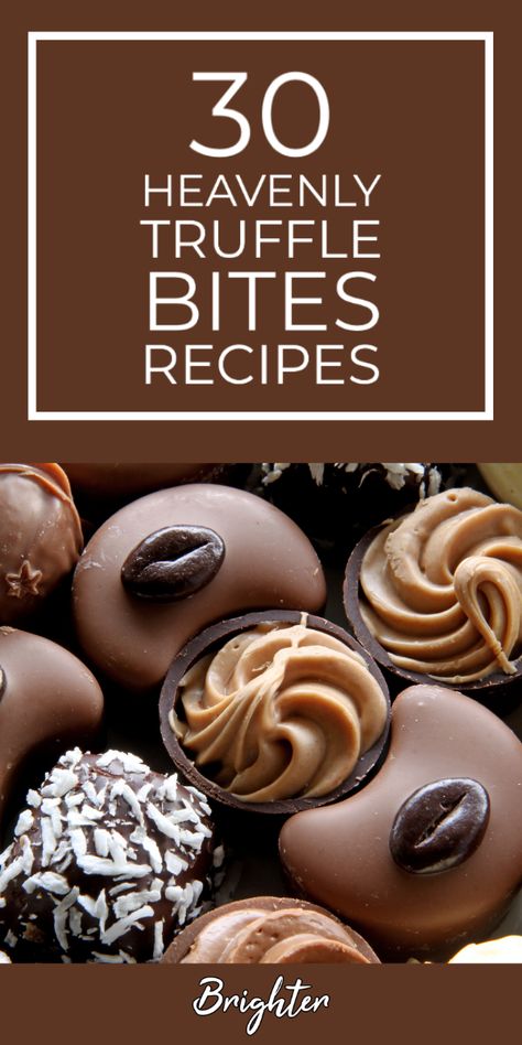 Truffle bites make the perfect tasty treat. From cookie dough truffles to white chocolate truffles. Discover 30 Heavenly Truffle Bites Recipes. Enjoy! Truffle Filling Recipes, Easy Truffles No Bake, Truffles Recipe Easy, Truffle Bites, Sweet Truffles, Truffle Recipe Easy, Chocolate Truffles Recipe, Filled Chocolates, Dough Cookie