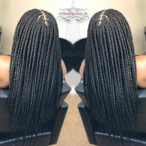 Small Box Braids Mid Back Length, Full Box Braids Medium, Medium Knotted Box Braids, Medium Individual Braids, Mid Back Box Braids, Full Box Braids, Medium Length Box Braids, Braids Medium Size, Box Braids Hairstyles Medium