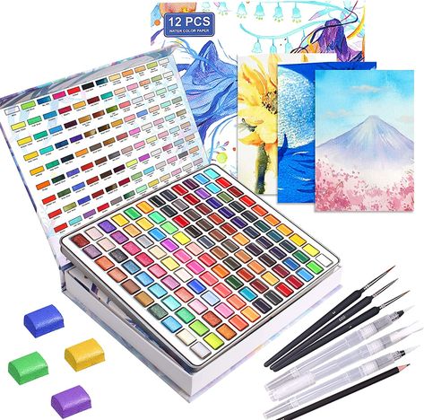 Water Brush Pen, Professional Watercolor, Watercolor Kit, Watercolor Paint Set, Fluorescent Colors, Paint Types, Cat Air, Premium Colors, Pen And Watercolor