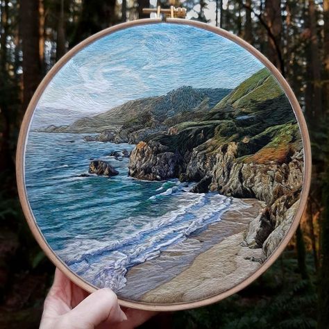 Embroider Ideas, Landscape Embroidery, Embroidery Crafts, Thread Painting, Cute Embroidery, 자수 디자인, Hand Embroidery Art, Hand Embroidery Stitches, Embroidery Hoop Art