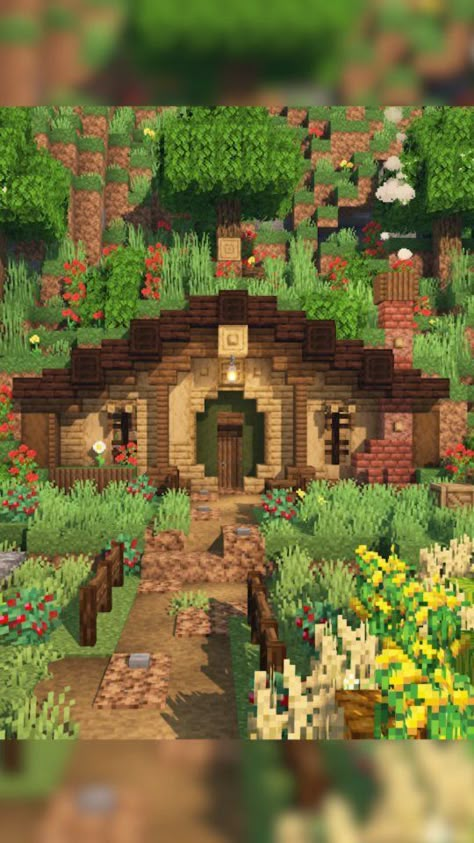 robella_mc on Instagram: 🌾 Tending to the garden, and cozying up in this hobbit hole! Suggestion taken from @benny_boi_da_best! Thank you for submitting a… Minecraft Museum, Cottagecore Minecraft, Minecraft Houses Blueprints, Minecraft House Plans, Minecraft Cottage, Cool Minecraft Houses, Minecraft Room, Cute Minecraft Houses, Minecraft Plans