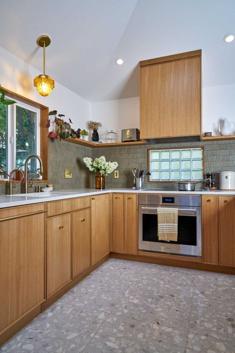 Slate floor kitchen