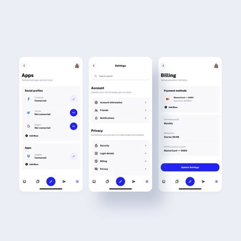 Account Settings Desain Ux, Ux Design Mobile, Account Profile, Profile Settings, App Design Layout, Best Ui Design, Ui Ux App, Mobile Application Design, Account Settings