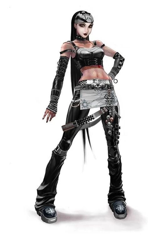 Shadowrun Characters, Metal Outfit, Metal Drawing, Tesla 3, Heavy Metal Fashion, Metal Dress, Female Reference, Concept Clothing, Halloween Inspo