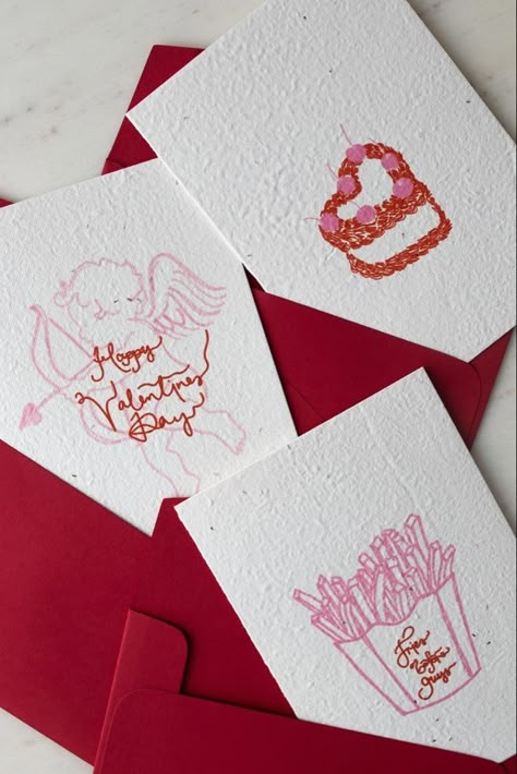 Valentines Cards Design, Valentine’s Cards, Valentine’s Card, Thank You Cards Wedding, Valentines Stationery, Diy Valentines Card, Valentines Packaging, Valentines Creative, Plantable Cards