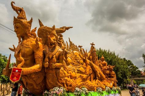 Ubon Ratchathani, Wallpaper Landscape, Wax Carving, Thai Style, Photography Wallpaper, Monument, Photo Image, Editorial, Meditation