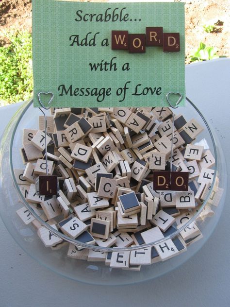 Scrabble Wedding, Board Game Wedding, Engagement Games, Engagement Party Games, Scrabble Words, Unusual Weddings, Beer Cheese, Game Party, Wedding Activities