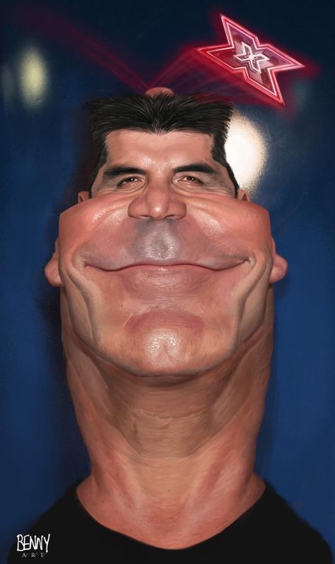 Simon Cowell Simon Cowell Meme, Simon Cowell One Direction, Celebrity Caricatures, Goofy Pictures, Cow Bell, Simon Cowell, Try Not To Laugh, Really Funny Memes, Doctor Who