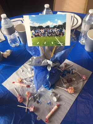 High School Banquet Ideas, School Banquet Ideas, Field Hockey Banquet Centerpieces, School Banquet Centerpieces, High School Football Banquet Ideas, High School Soccer Banquet Ideas, Sport Banquet Centerpieces, Sport Banquet Ideas, Team Banquet Ideas