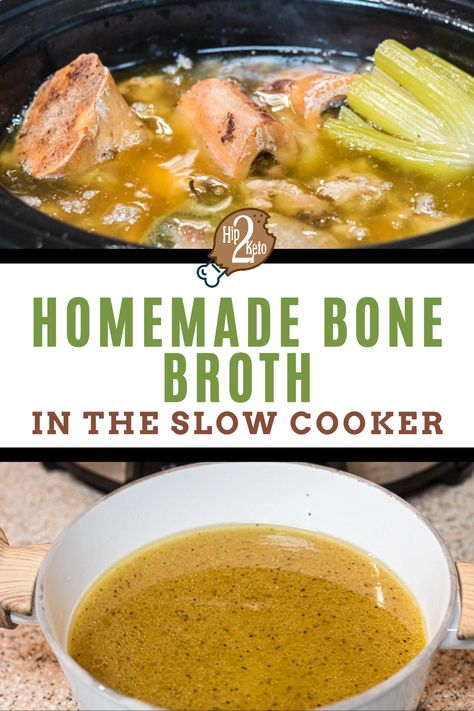 Our homemade bone broth recipe has all the health benefits! Make this bone broth in the slow cooker to enjoy the delicious and nutritious flavors and benefits, including the natural source of collagen. Slow Cooker Bone Broth, Benefits Of Bone Broth, Make Bone Broth, Homemade Bone Broth, Kitchen Scraps, Bone Broth Recipe, Beef Bone Broth, Natural Collagen, Broth Recipes