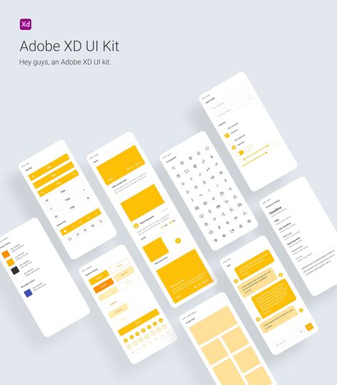 Adobe XD UI Kit | Images :: Behance Ui Kit, Freelancing Jobs, Mood Boards