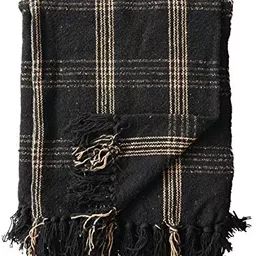 Creative Co-op DF3609 Plaid Black & Tan Fringed Woven Cotton Blend Throw, Black | Amazon (US) Tan Throw Blanket, Fringe Throw, Plaid Throw Blanket, Black Throws, No Bad Days, Plaid Throw, Cotton Throw Blanket, Tan Plaid, Woven Throw Blanket