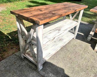 Rustic Buffet Tables, Wooden Buffet Table, Farmhouse Buffet Table, Console Table Farmhouse, Salon Desk, Wooden Buffet, Rustic Console Table, Rustic Buffet, Provincial Stain