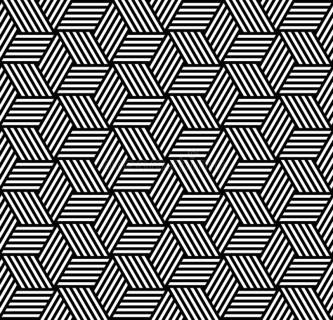 Tessellation Patterns, Motif Art Deco, Geometric Pattern Art, Optical Art, Black And White Pattern, Design Geometric, Op Art, Graphic Patterns, Design Vector