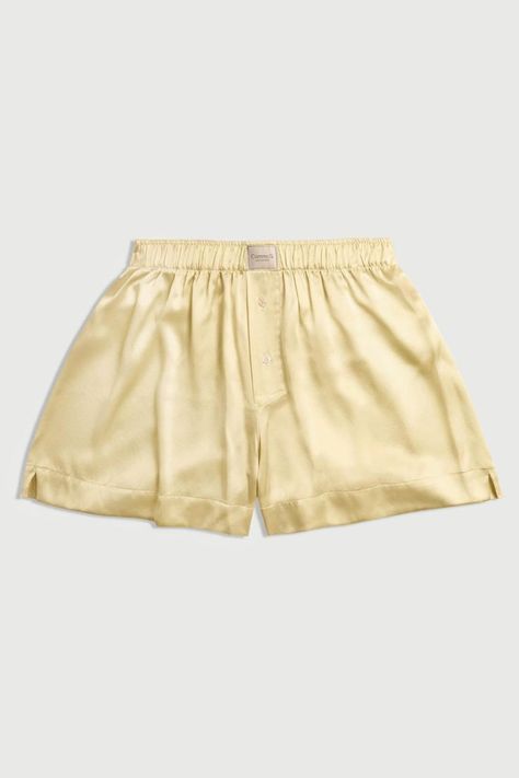 Found on Cosmos Silk Loungewear, Comme Si, Silk Shorts, Outfit Inspirations, Fashion Inspo, Summer Fashion, High Rise, Lounge Wear, Cute Outfits