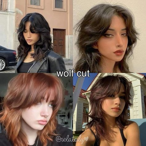 Wolf Haircut Without Bangs, Mid Length Wolf Cut Wavy Hair, Low Maintenance Curly Haircut, Wolfcut Unstyled, Wolfcut Mid Length, Wolf Cut For Round Face, Dystopian Hairstyles, Downtown Haircut, Grungy Haircuts