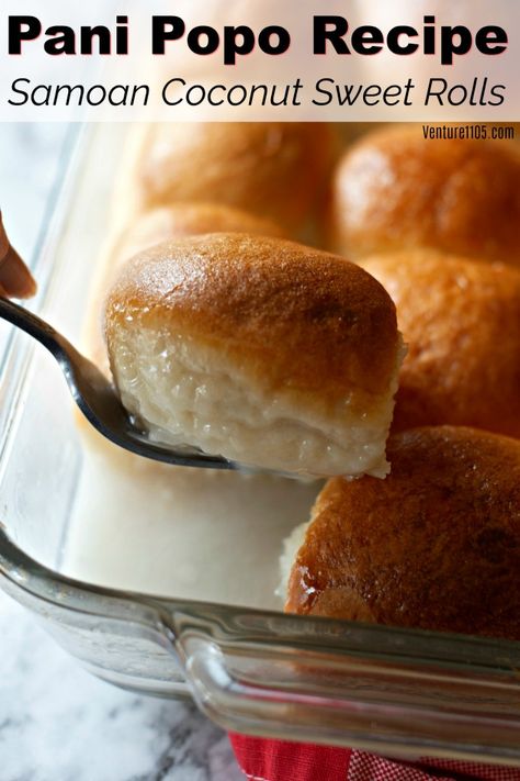 Pani Popo Recipe Easy, Samoan Desserts Recipes, Panipopo Recipe Easy Dinner Rolls, Coconut Rolls Recipe, Samoan Desserts, Panipopo Recipe, Fiji Recipes, Coconut Buns Recipe, Pani Popo Recipe