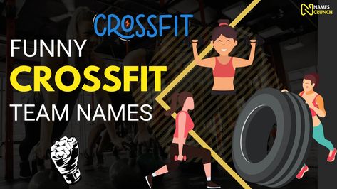 Pinterest board titled "Fit & Funny: Hilarious CrossFit Team Names." Discover a collection of humorous and creative team names for CrossFit enthusiasts, perfect for adding humor to your fitness journey. Train with laughter! 🏋️‍♀️🤣 #FunnyCrossFitTeamNames #FitnessHumor Crossfit Team Names Funny, Crossfit Team Names, Fitness Puns, Pun Names, Crossfit Humor, Group Names Ideas, Cheer Signs, Crossfit Women, Womens Group