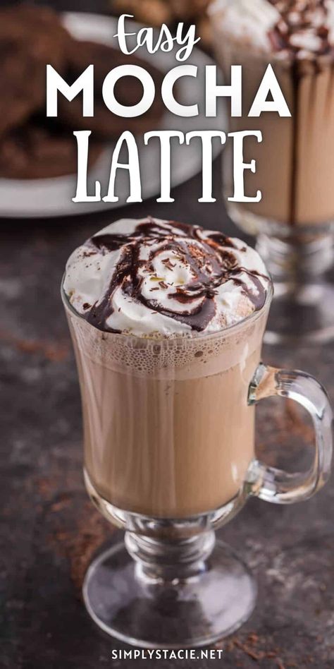 Espresso Powder Recipes Coffee, Cafe Mocha Recipe, Mocha Coffee Recipe, Mocha Latte Recipe, Mocha Recipes, Coffee Recipes Hot, Homemade Mocha, Mocha Drink, Hot Coffee Drinks