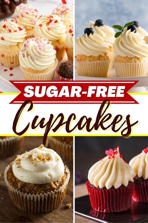 Cupcakes For Diabetics, Sugar Free Cupcakes For Kids, Sugarless Cupcakes, Sugar Free Cupcakes For Diabetics, Sugar Free Cupcake Recipes, Sugar Free Halloween Desserts, Low Sugar Cupcakes, Diet Cupcakes, Sugar Free Vanilla Cupcakes