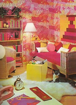 Vintage Goodness 1.0: Vintage Decorating for Children's Rooms - 1971 60s Bedroom Decor, 70s Bedroom, Pink Interiors, 60s Home Decor, Vintage Interior Decor, 60s Home, Retro Bedroom, 70s Interior, Ashland Oregon