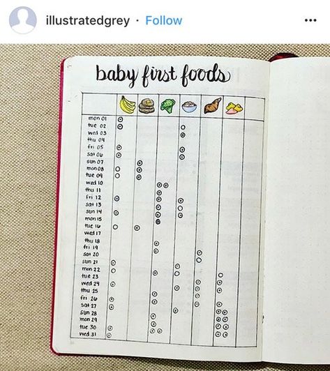 Baby Journal Book, Baby Nutrition, Weekly Log, Nutrition Tracker, Baby Diary, Baby Tracker, Baby Record Book, First Foods, Baby Bullet