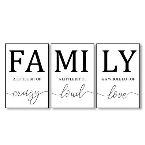 Family a bit of Crazy Wall Art in 2022 | Family canvas, Letter wall art, Home quotes and sayings Crazy Wall Art, Letter Wall Art, Family Canvas, Painting Quotes, Love Wall Art, Rock Decor, Love Wall, White Wall Art, Writing Styles