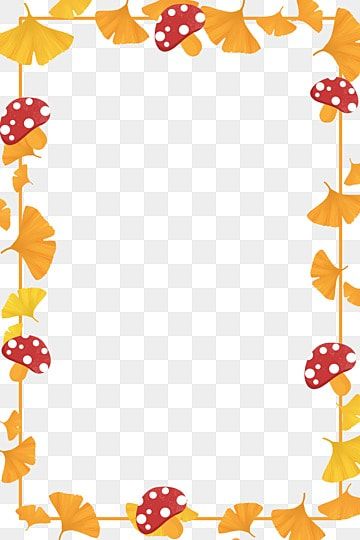 Painted Toploader, Mushroom Border, Fall Mushrooms, Boarders Designs For Projects, Leaves Png, Front Page Design, Leaf Photography, Map Background, Fallen Leaves