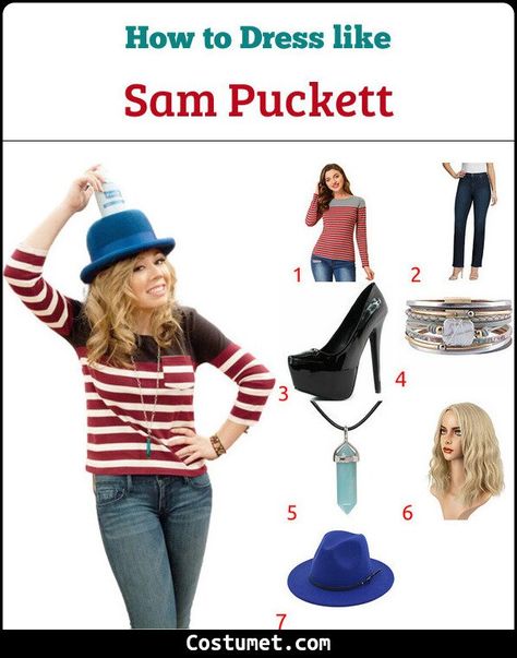 Sam Puckett (iCarly) Costume for Cosplay & Halloween 2022 Tbo From Icarly Halloween Costume, Icarly Halloween Costume, Icarly Costumes, Icarly Costume, T-bo Halloween Costume Icarly, Icarly Sam And Freddie, Sam Puckett, Jennette Mccurdy, Jeans With Heels