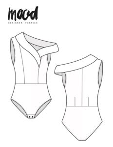 Unitard Sewing Pattern Free, Body Pattern Sewing, Moodfabrics.com Free Pattern, Diy Leotard Pattern, Dance Sewing Patterns, Mood Sewing Patterns Free, Leotard Pattern Free, Mood Fabrics Free Pattern, Free Costume Sewing Patterns